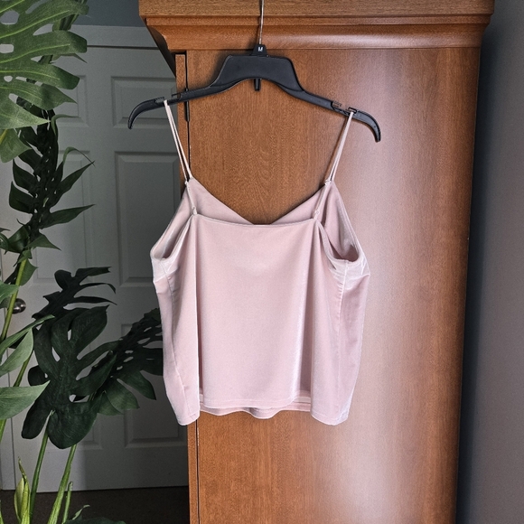 Express Soft Pink Camisole Top Velour Feel Medium - Picture 2 of 5